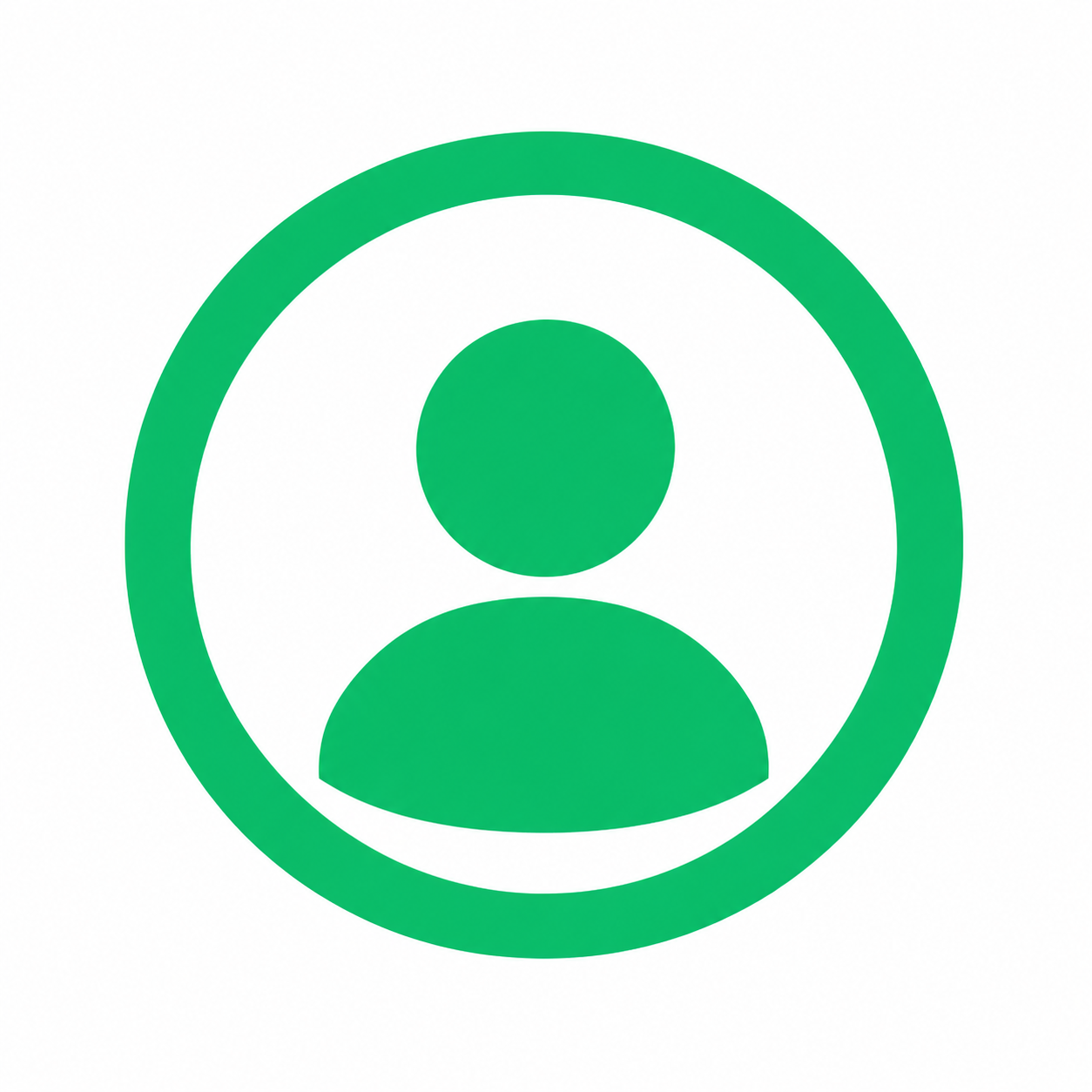 Green User Avatar Circle Icon